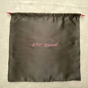 Betsey Johnson Black Silky Large Dust Bag 21”x20” NWOT